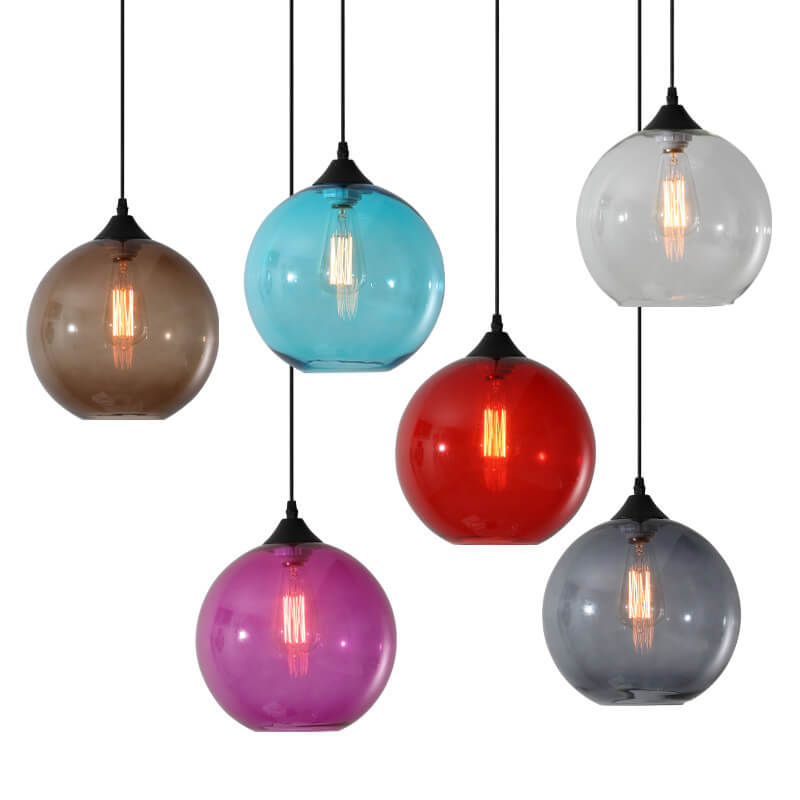Moderne Glazen Hanglamp – Meerdere Kleuren met E26 Fitting