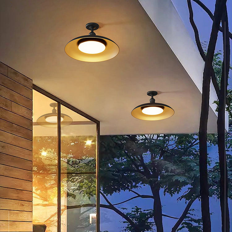 Scandinavische Semi-Flush Plafondlamp in Zwart – Carbon Steel