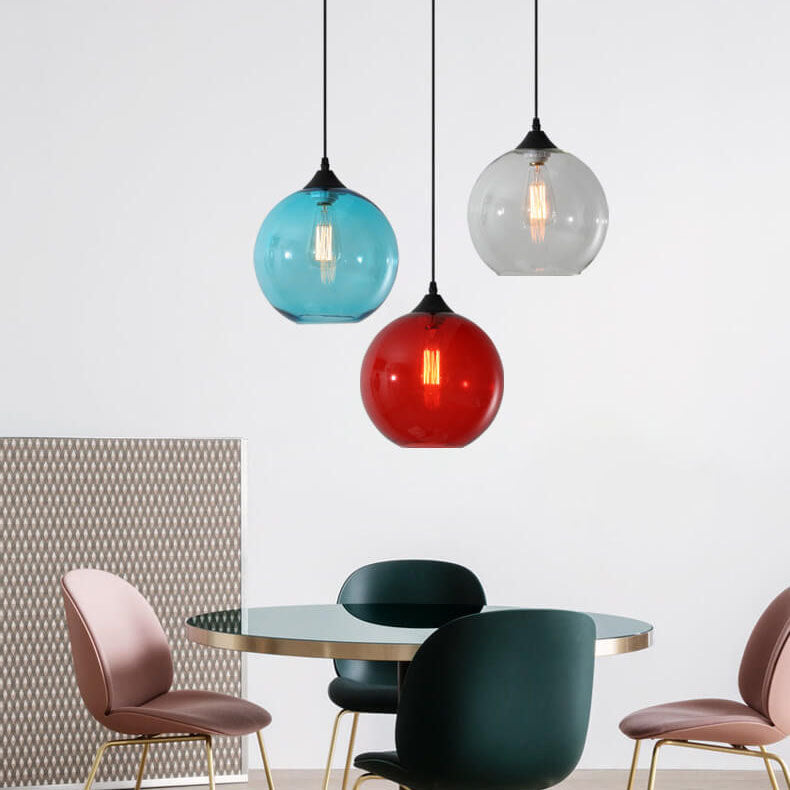 Moderne Glazen Hanglamp – Meerdere Kleuren met E26 Fitting