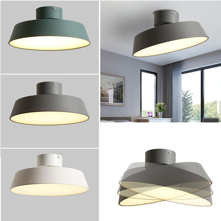 Moderne Scandinavische LED Plafondlamp – Wit, Grijs of Groen, Twee Maten