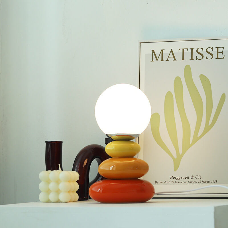 Moderne Keramische LED Tafellamp – USB Oplaadbaar, 3 W, 300 lm