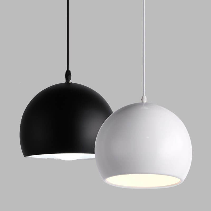 Moderne Aluminium Hanglamp – Zwart, Wit, Geel, Blauw, Roze, Rood, Groen, Grijs – E26