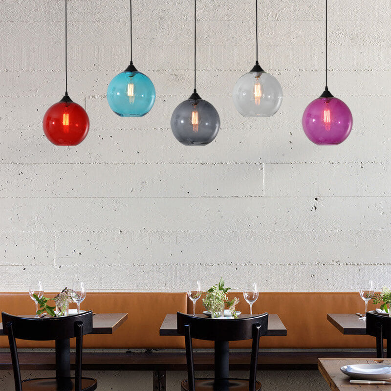 Moderne Glazen Hanglamp – Meerdere Kleuren met E26 Fitting