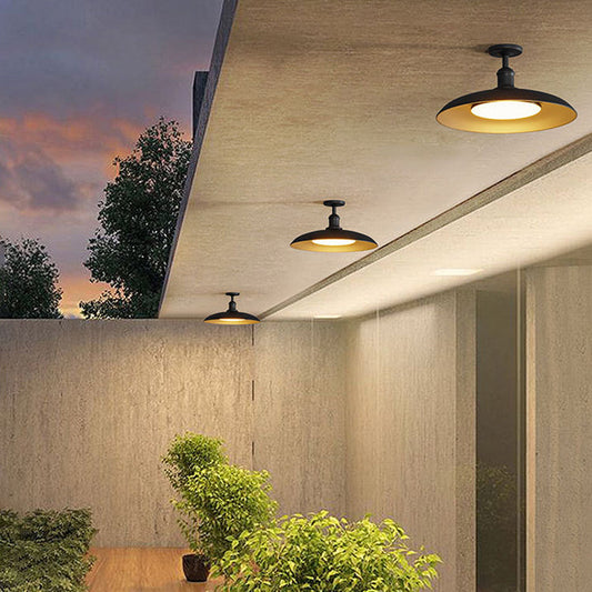 Scandinavische Semi-Flush Plafondlamp in Zwart – Carbon Steel