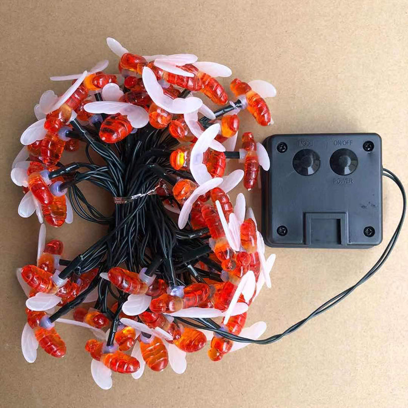 Solar LED Honingbij Sierverlichting – Art Deco Rood/Geel/Wit – 3 V (20 / 30 / 50 / 100 LED’s)