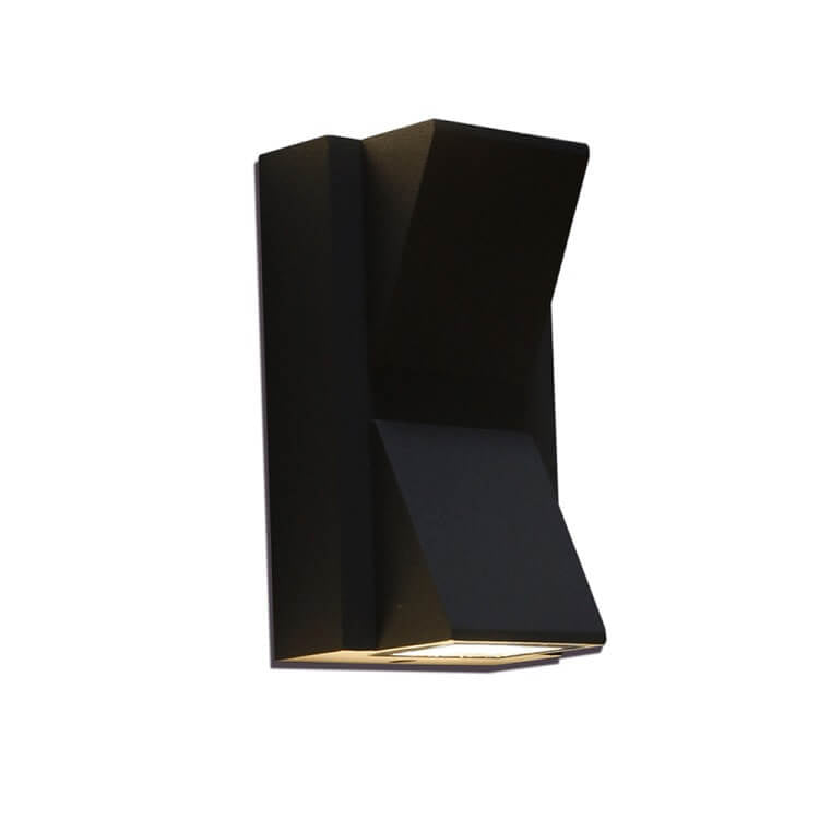 Moderne Zwarte Aluminium Buitenlamp met Geïntegreerde LED