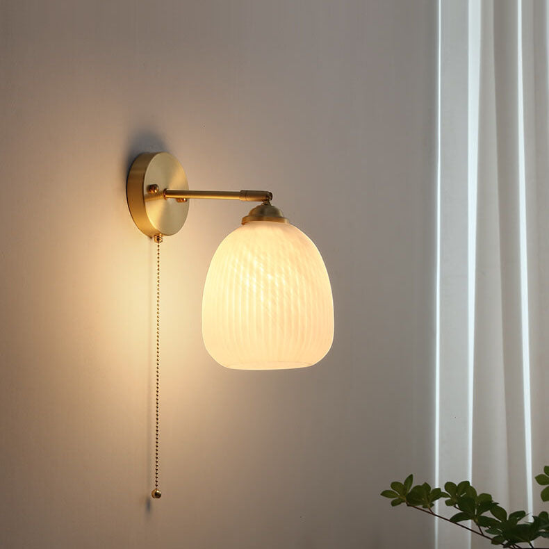 Moderne Wandlamp van Glas en Messing
