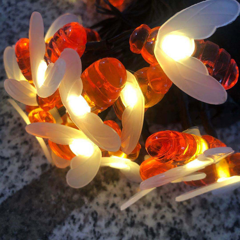 Solar LED Honingbij Sierverlichting – Art Deco Rood/Geel/Wit – 3 V (20 / 30 / 50 / 100 LED’s)