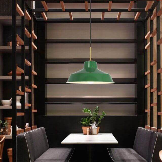 Industriële Groene Hanglamp – Meerdere Formaten