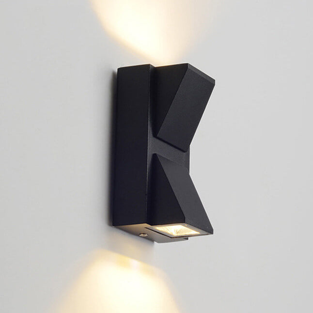 Moderne Zwarte Aluminium Buitenlamp met Geïntegreerde LED