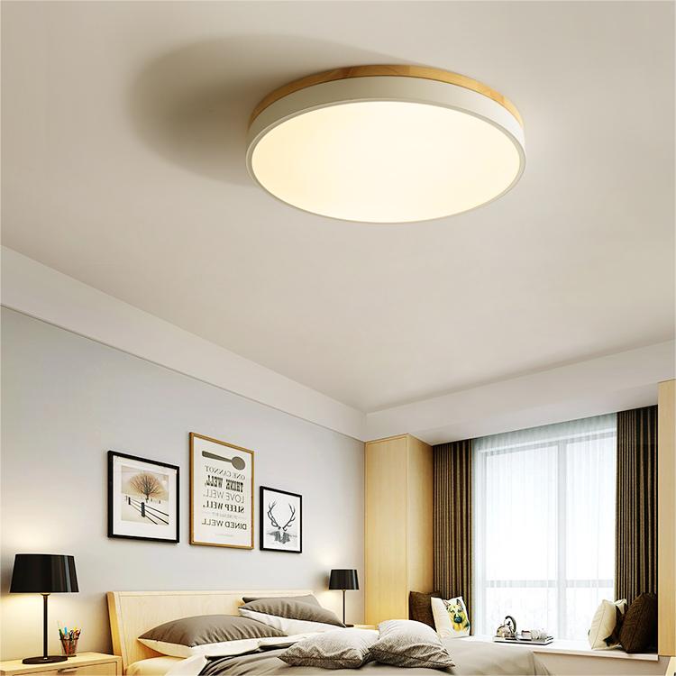 Tröde - Houten Ronde LED Plafondlamp in Scandinavische Stijl