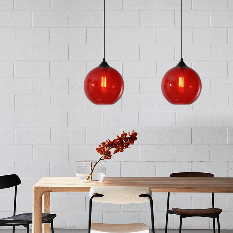 Moderne Glazen Hanglamp – Meerdere Kleuren met E26 Fitting