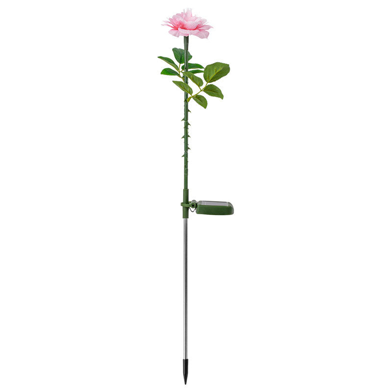 Solar LED Rozen Tuinlamp – Creatief Rood/Roze/Blauw/Champagne – 1.2 V (1 Lichtbron)