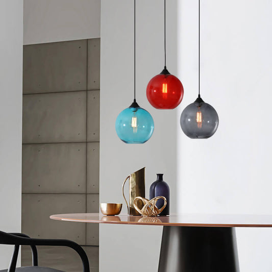 Moderne Glazen Hanglamp – Meerdere Kleuren met E26 Fitting
