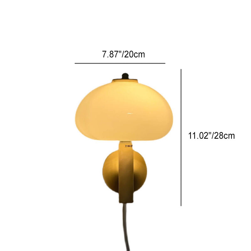 Moderne Wandlamp van Glas en IJzer – Milk White