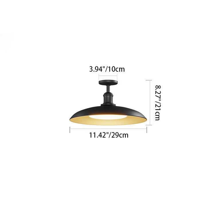 Scandinavische Semi-Flush Plafondlamp in Zwart – Carbon Steel