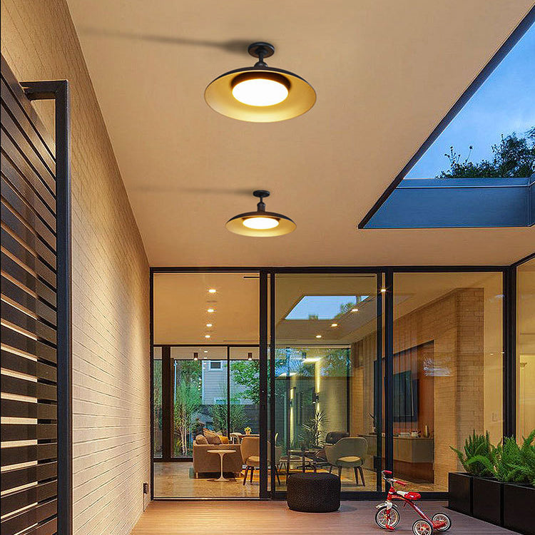 Scandinavische Semi-Flush Plafondlamp in Zwart – Carbon Steel