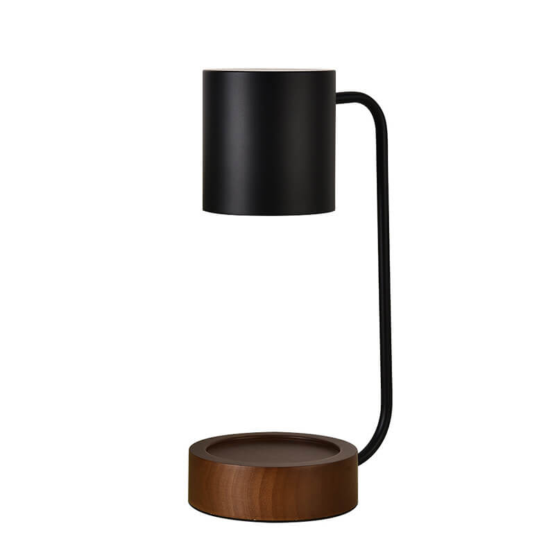 Moderne Houten Tafellamp met Kaarshouder
