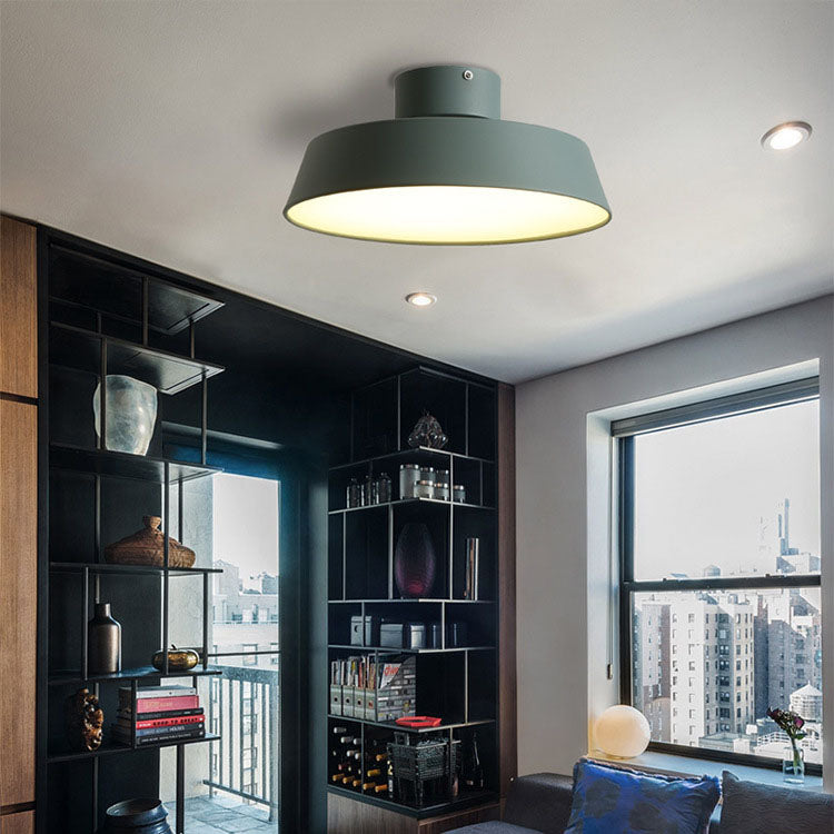 Moderne Scandinavische LED Plafondlamp – Wit, Grijs of Groen, Twee Maten