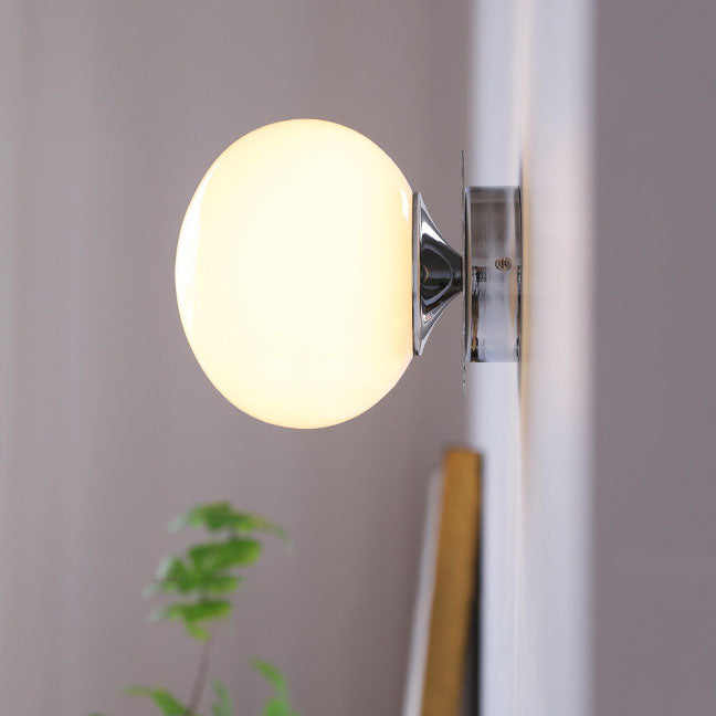 Moderne Wandlamp van Glas en IJzer – Verkrijgbaar in Roze, Beige en Wit