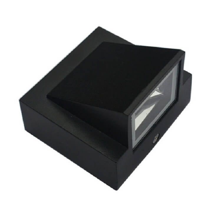 Moderne Zwarte Aluminium Buitenlamp met Geïntegreerde LED