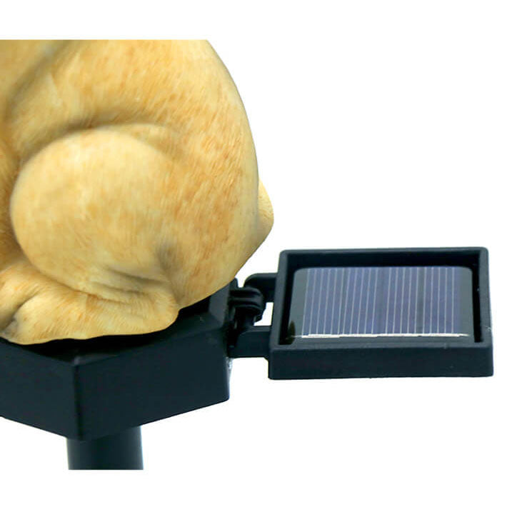 Schattige Puppy Tuinlamp met – Geel – 2 V (1 Lichtbron)