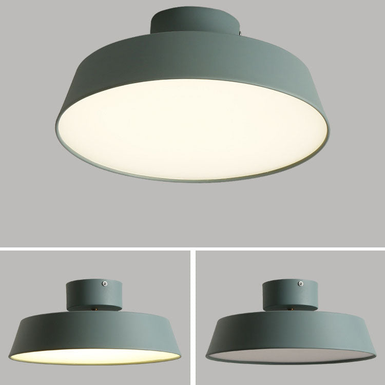 Moderne Scandinavische LED Plafondlamp – Wit, Grijs of Groen, Twee Maten