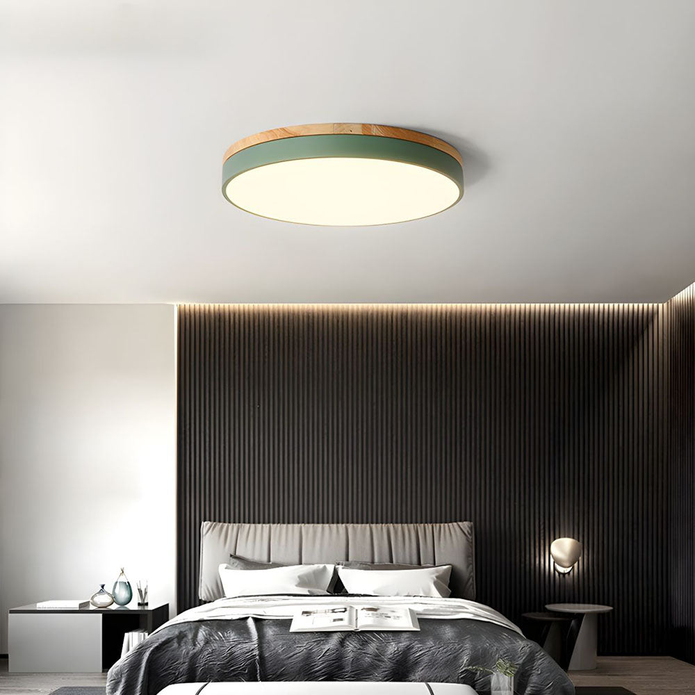 Tröde - Houten Ronde LED Plafondlamp in Scandinavische Stijl