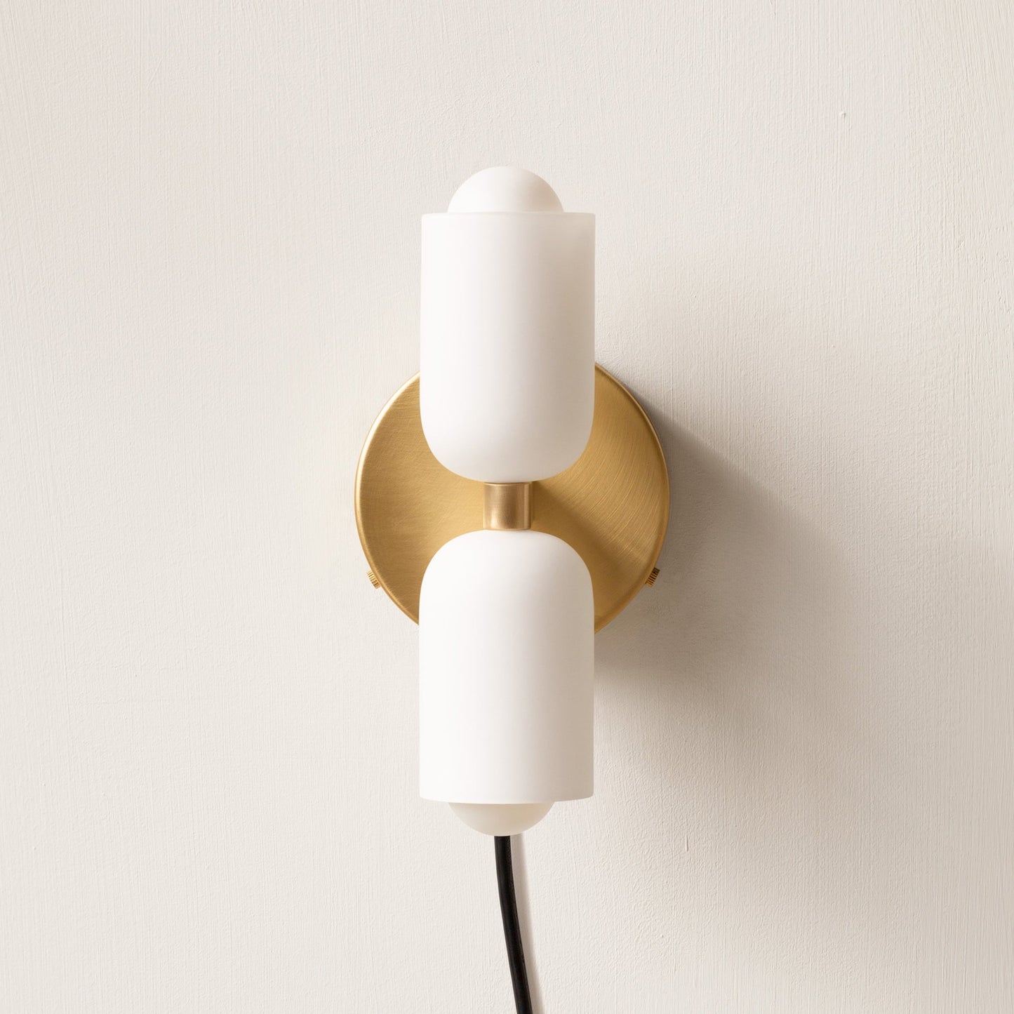 Döle - Moderne Wandlamp met Dubbele Glazen Kappen (E14, Indoor)