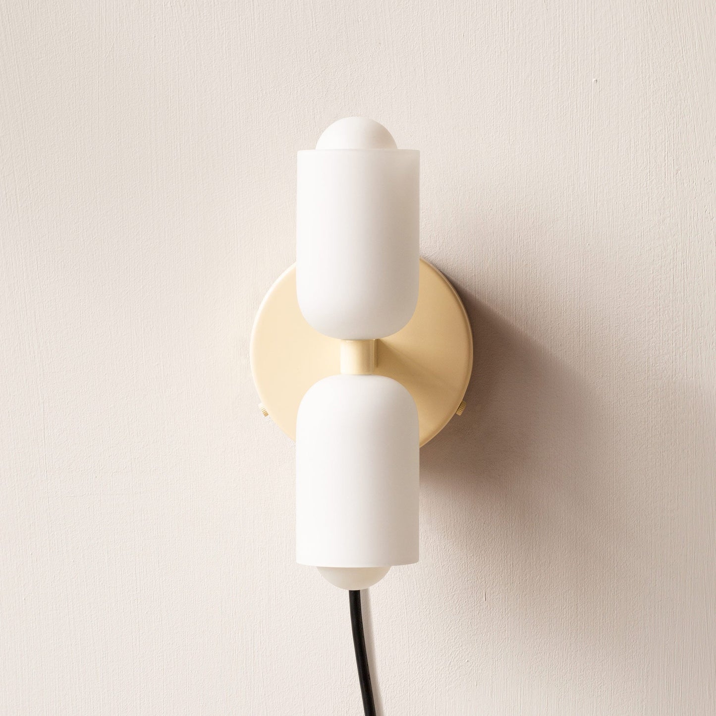 Döle - Moderne Wandlamp met Dubbele Glazen Kappen (E14, Indoor)