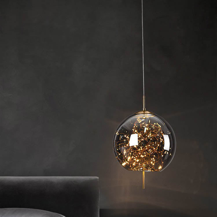 Scandinavische Glazen LED Hanglamp – Amber of Antracietgrijs