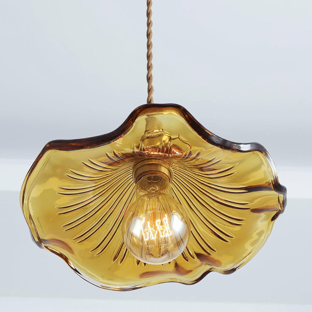 Hibisca – Elegante Glazen Hibiscusbloem Hanglamp