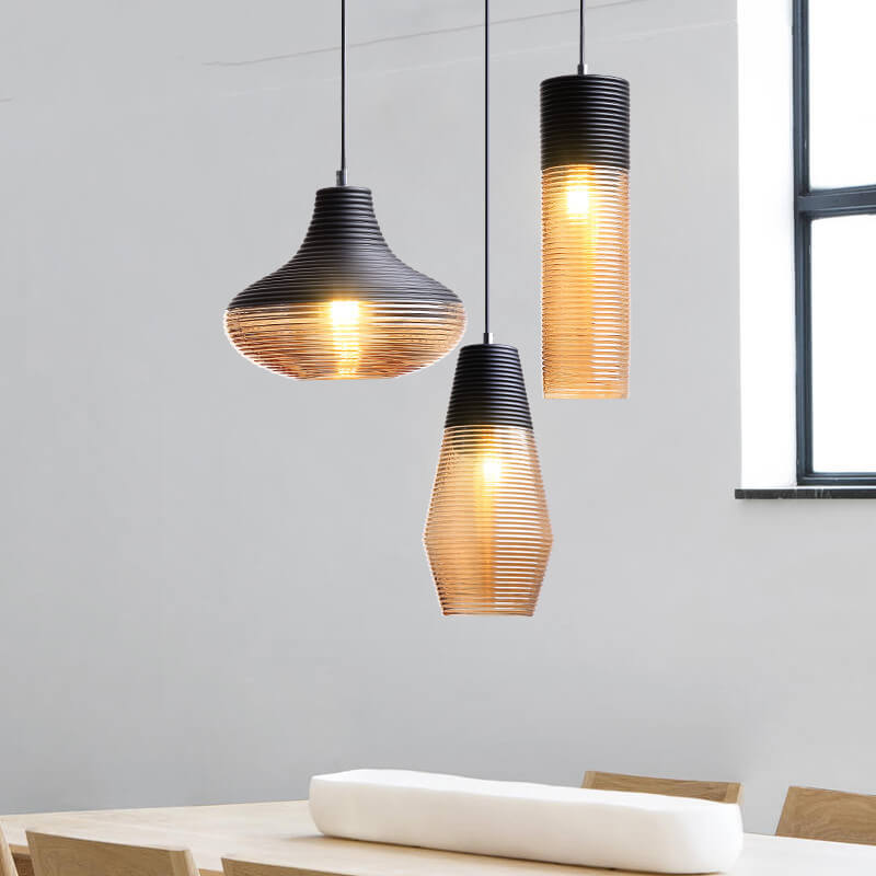 Moderne Glazen Hanglamp – Helder of Zwart Glas met E26 Fitting