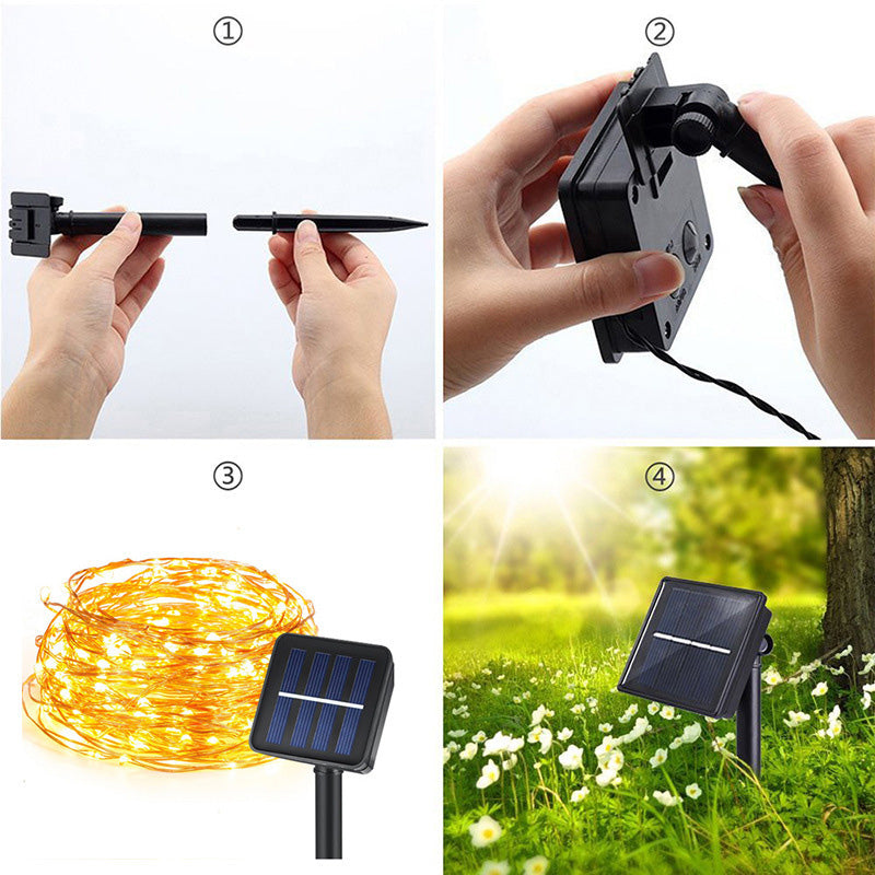 Solar LED Honingbij Sierverlichting – Art Deco Rood/Geel/Wit – 3 V (20 / 30 / 50 / 100 LED’s)