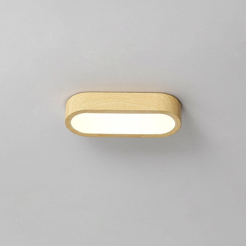 Moderne Houten Plafondlamp – Hout/Walnoot Houtnerf – LED 8W