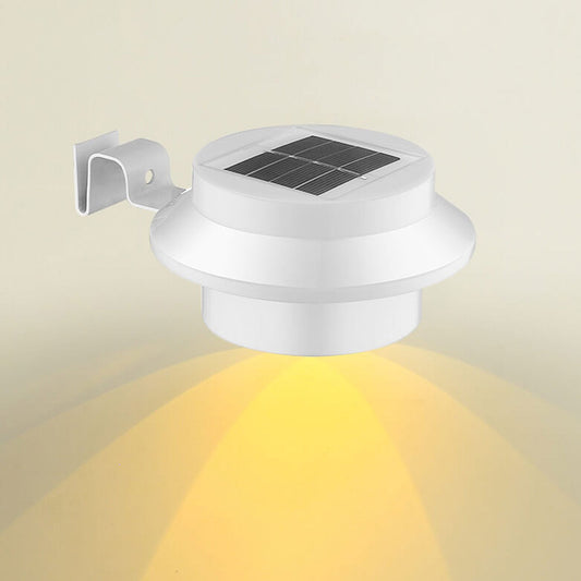 Industriële Solar Wandlamp – Zwart/Wit – Weerbestendig Buitenlicht