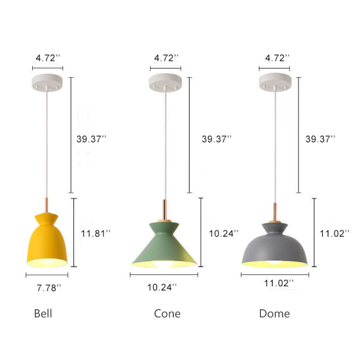 Moderne Scandinavische Kleurrijke Metalen Hanglamp – Verstelbare Hoogte