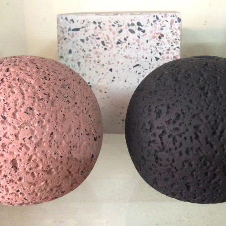 Stenen Japandi Hanglamp – Zwart/Roze/Grijs – E14 Fitting