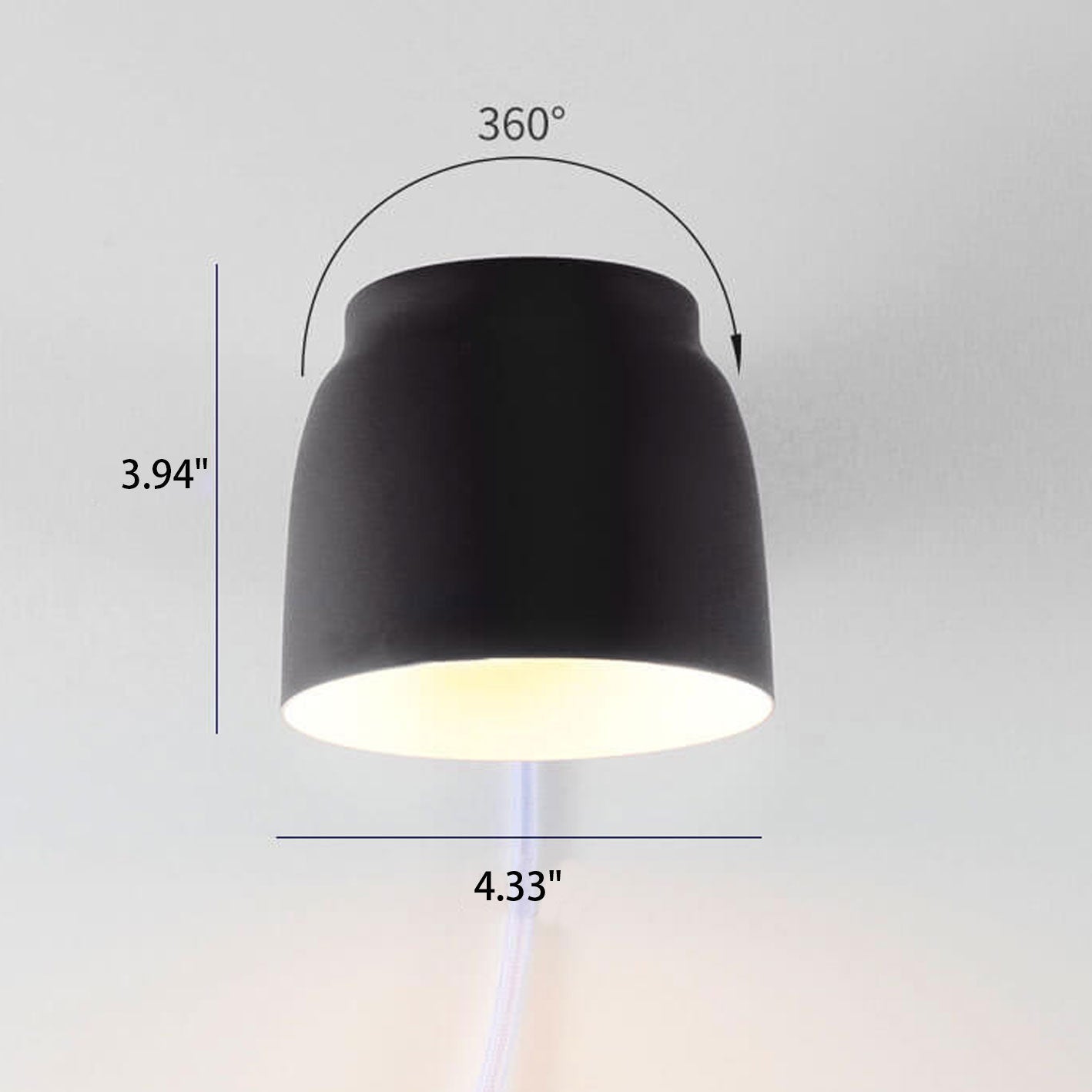 Moderne Wandlamp van IJzer en Hout – Zwart, Wit of Grijs