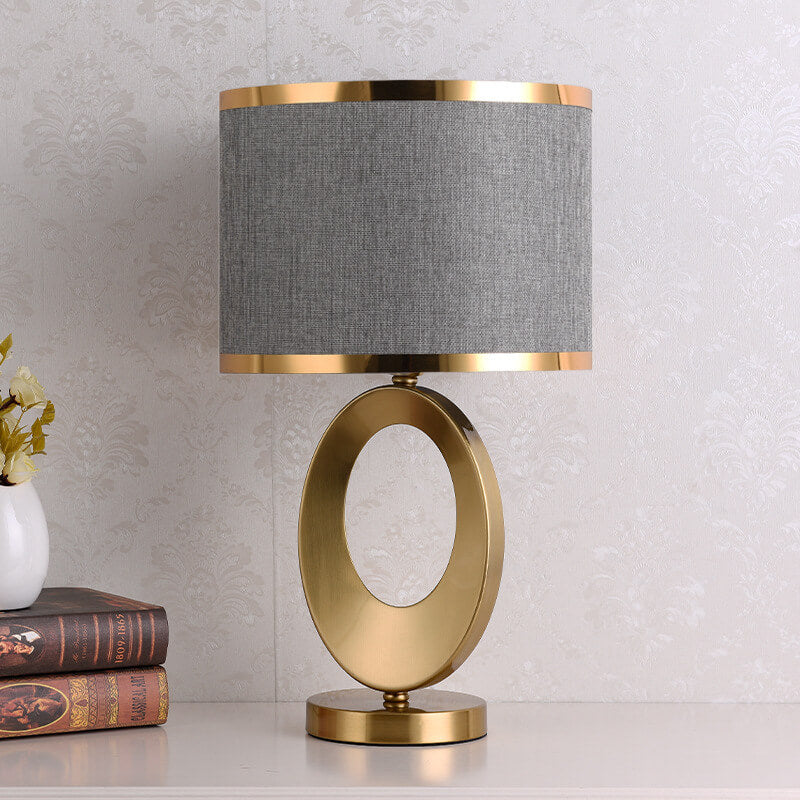 Moderne Tafellamp – Zwart, Wit of Goud met Stoffen Kap en E26 Fitting