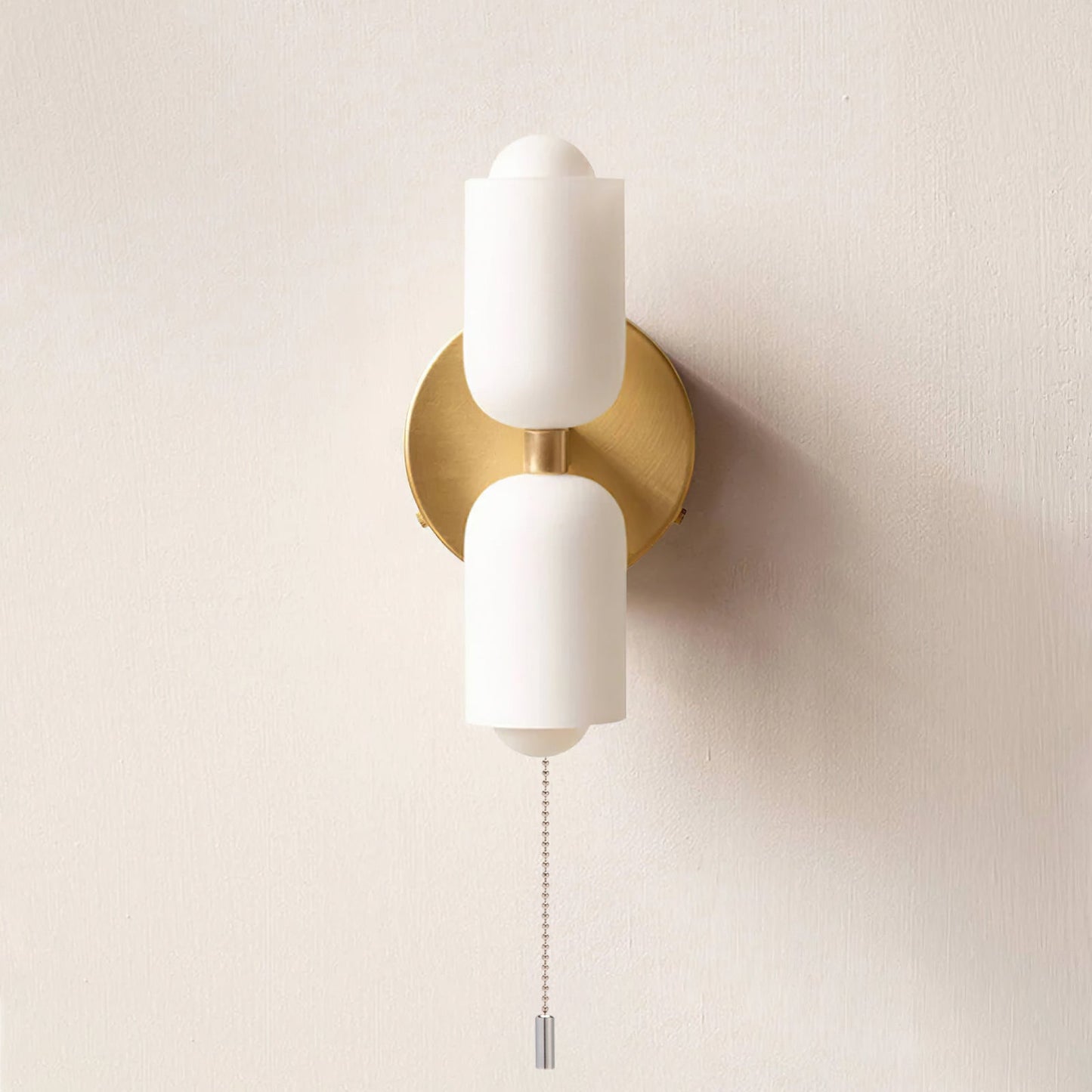 Döle - Moderne Wandlamp met Dubbele Glazen Kappen (E14, Indoor)