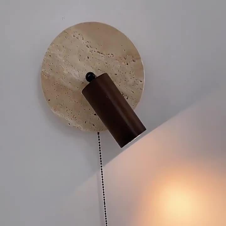 Miro - Luxe Travertijn Wandlamp Draaibaar met LED Sfeerverlichting