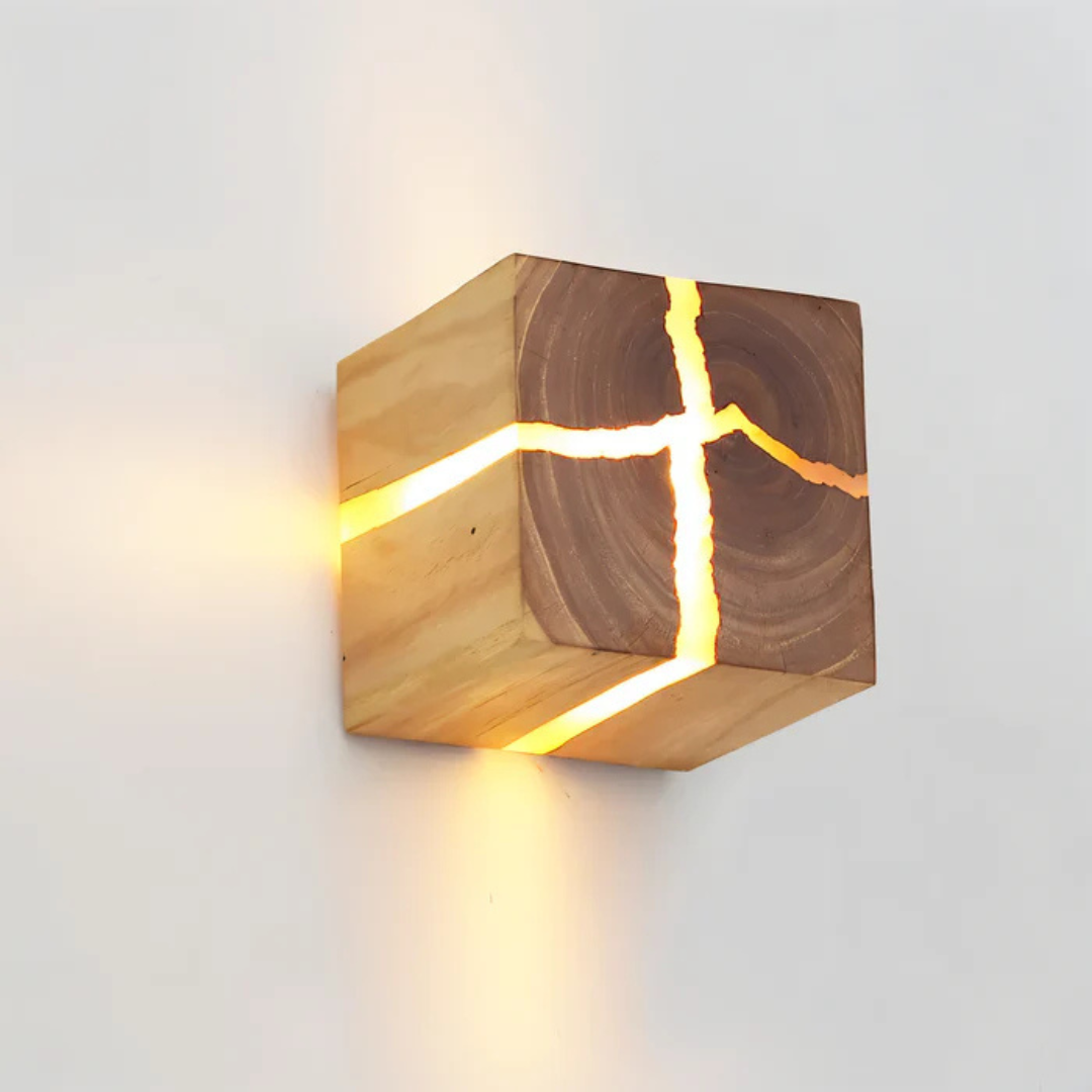 Lumio - Stijlvolle Houten Wandlamp met Warme LED Verlichting