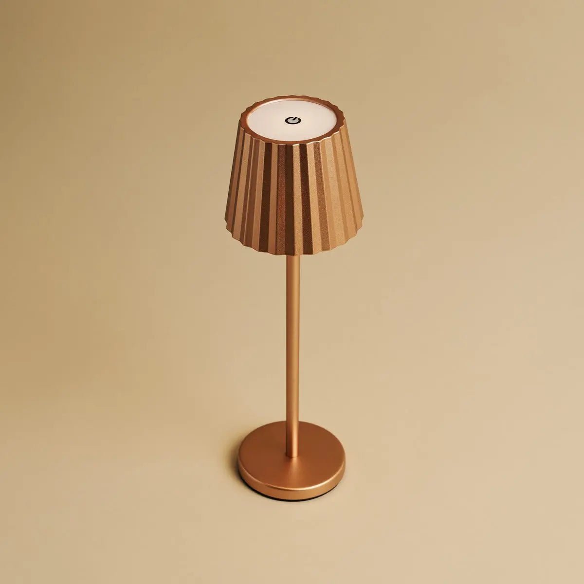 Lumio - Koperen elegante tafellamp oplaadbaar met touch‑dimmer