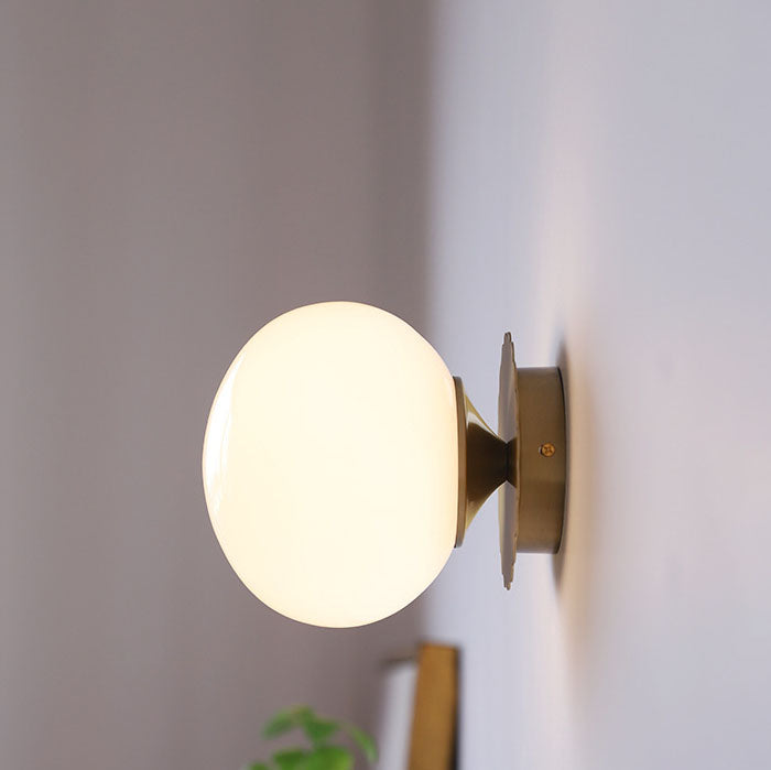 Moderne Wandlamp van Glas en IJzer – Verkrijgbaar in Roze, Beige en Wit