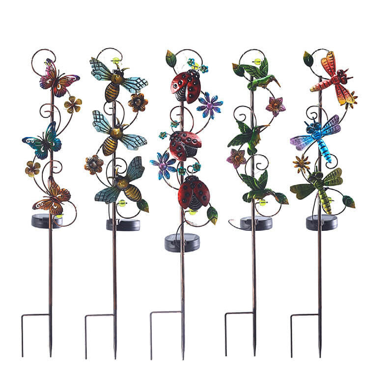 Kleurrijke Solar Buitenlamp – LED Tuinprikker, IP44 Waterdicht
