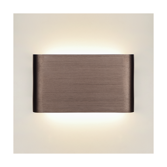 Brillo – Rechthoekige Wandlamp met Geïntegreerde LED & Brons Afwerking