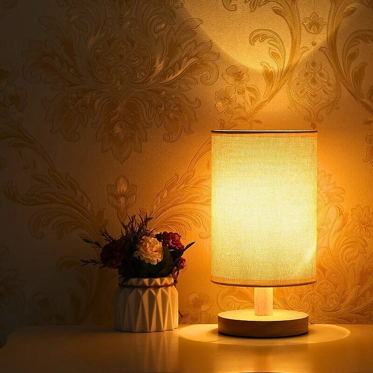 Lumio - Organic Glow Lamp van Hout & Linnen met Afstandsbediening