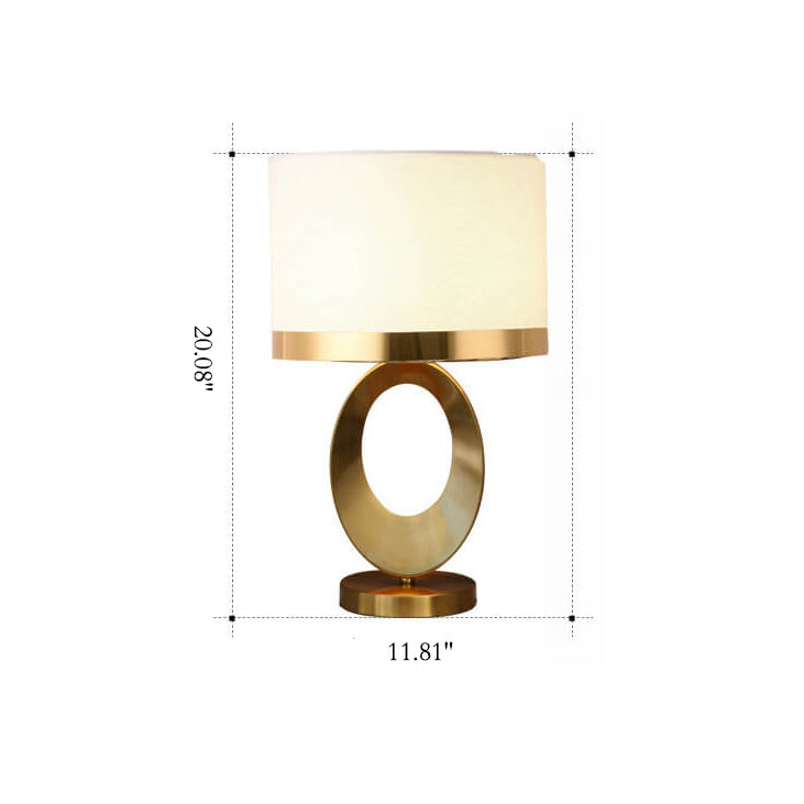Moderne Tafellamp – Zwart, Wit of Goud met Stoffen Kap en E26 Fitting