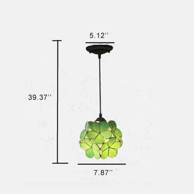 Vintage Glazen Hanglamp – Kleurrijk Handgemaakt Design